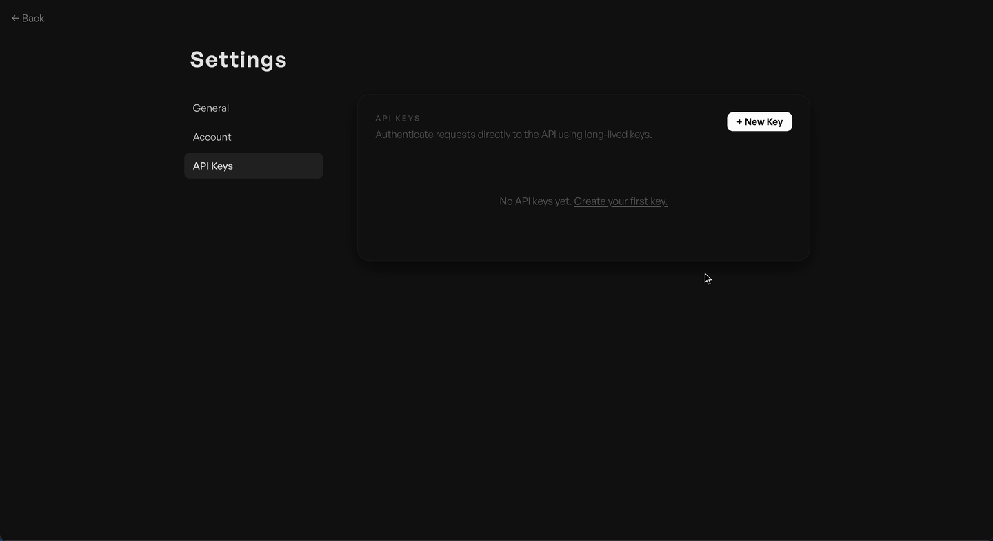 Create An API Key